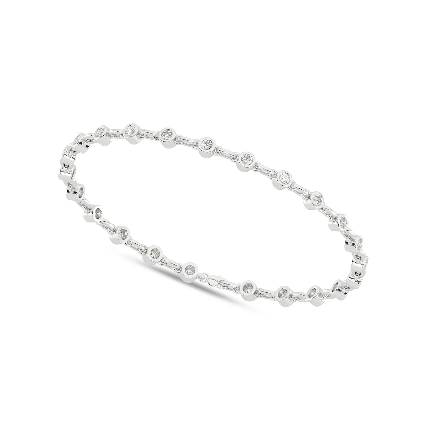 Bezel Set Diamond Tennis Bracelet