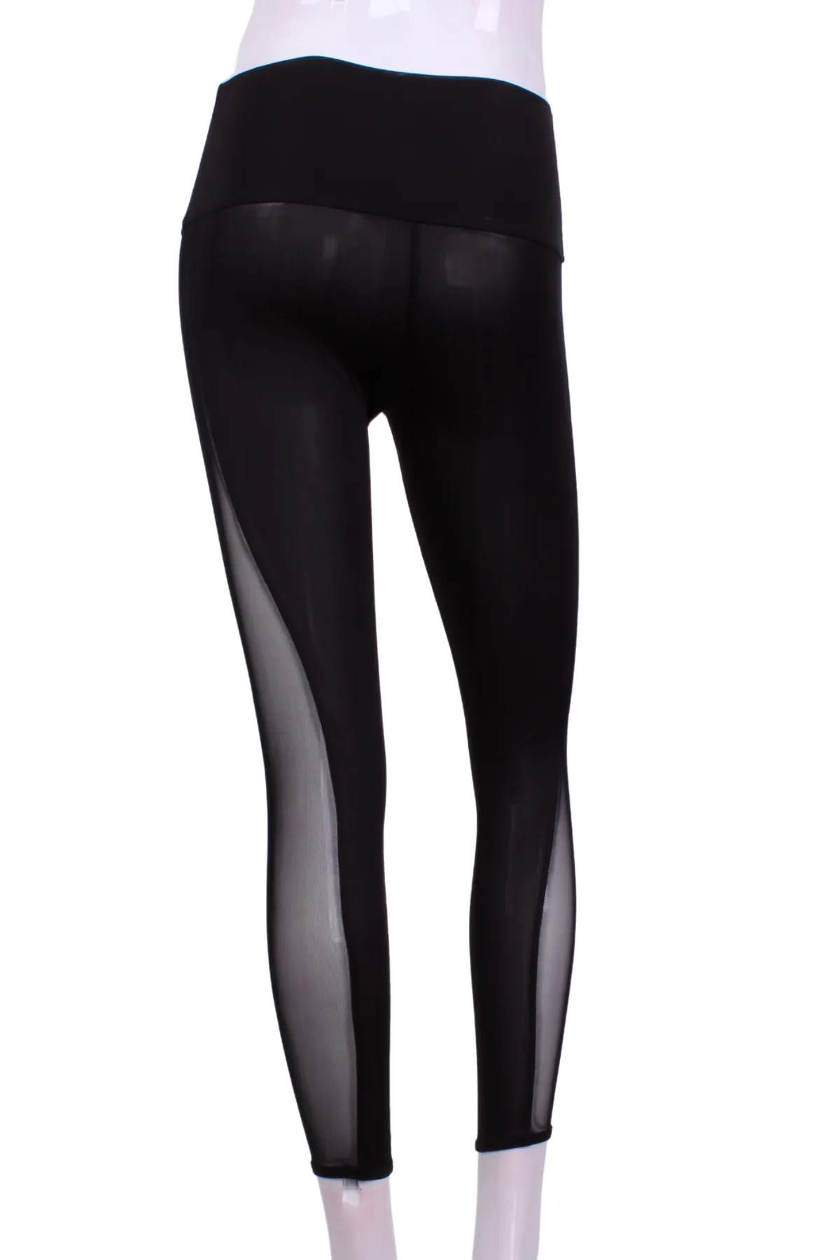 Black   Black Mesh Leg Lengthening Leggings