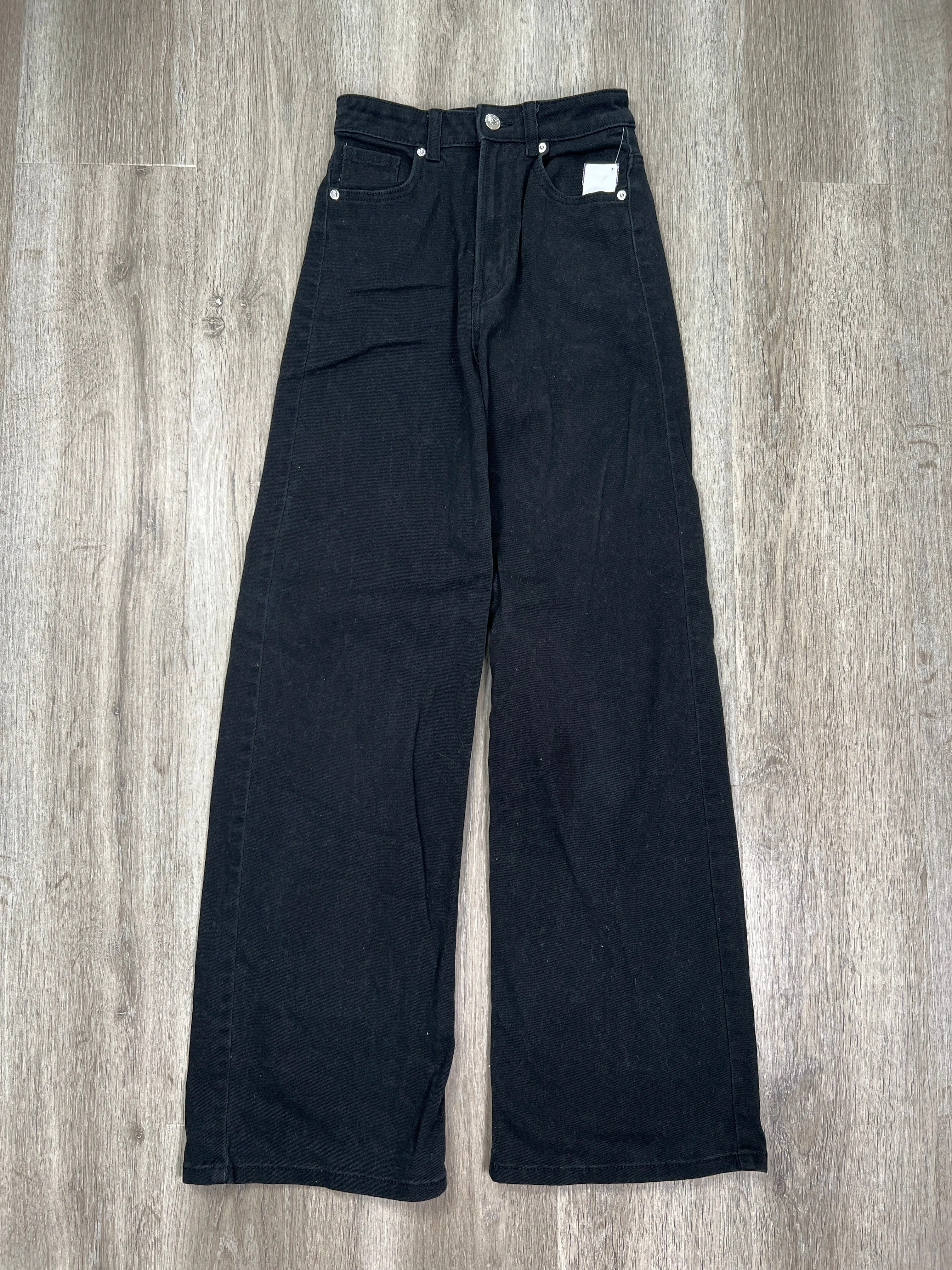 Black Denim Jeans Flared Divided, Size 2