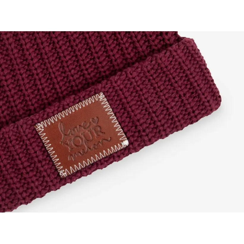 Burgundy Cuffed Beanie