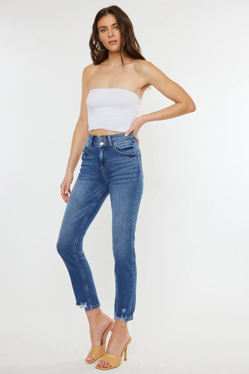 Cadence Ultra High Rise Slim Straight Leg Jeans