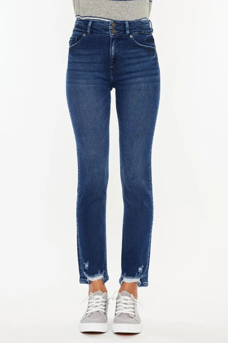 Cadence Ultra High Rise Slim Straight Leg Jeans