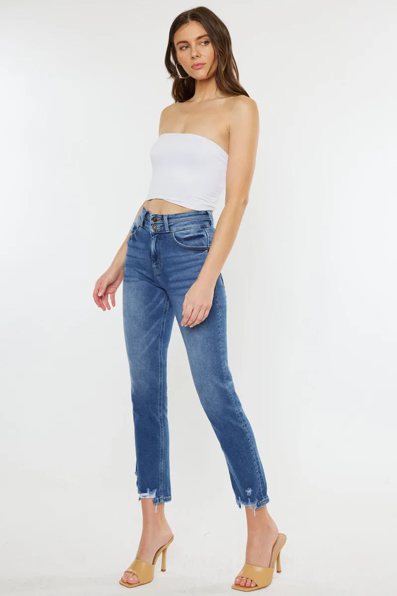 Cadence Ultra High Rise Slim Straight Leg Jeans