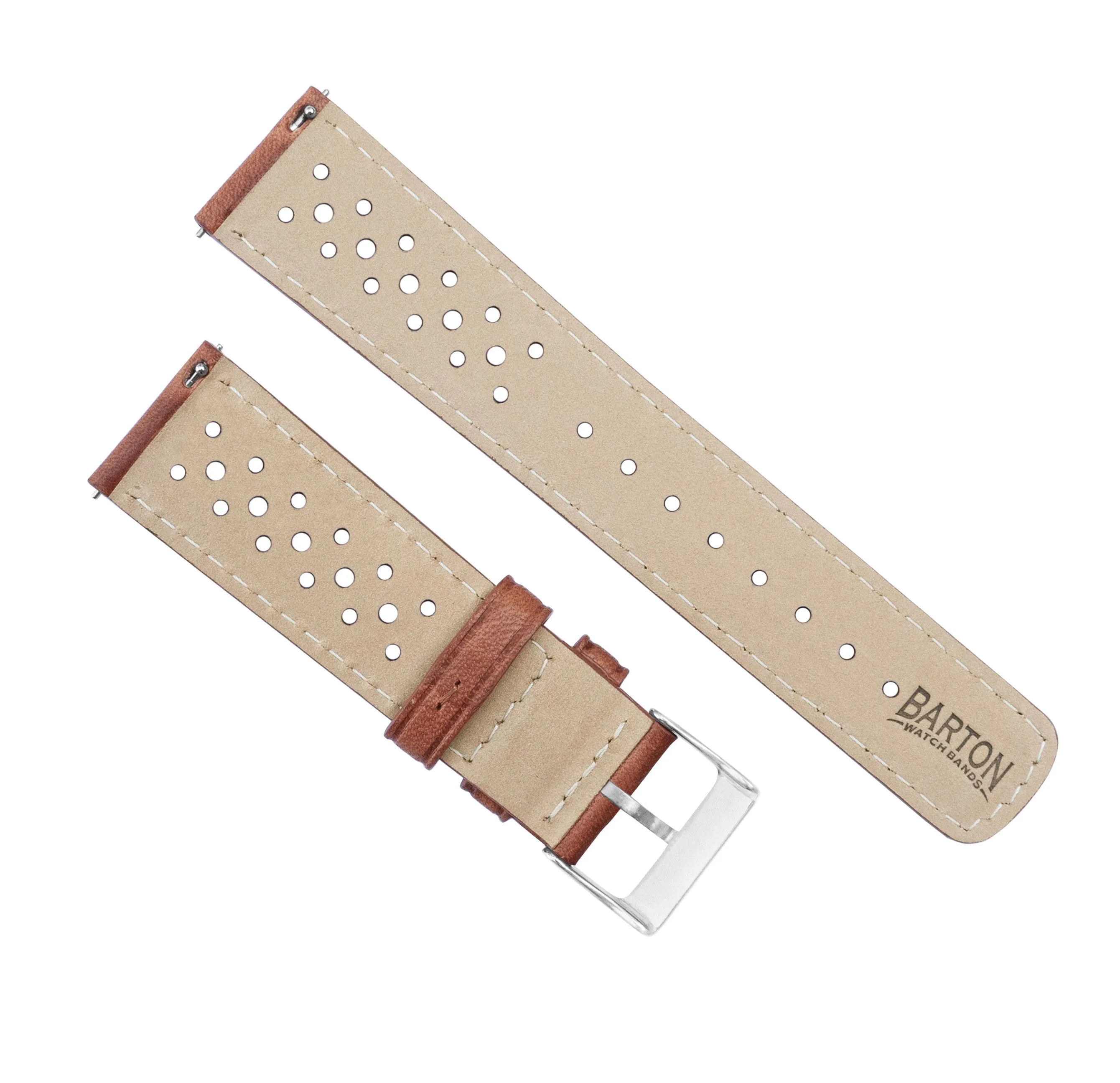 Caramel Brown Racing Horween Leather Watch Band (24mm SALE)