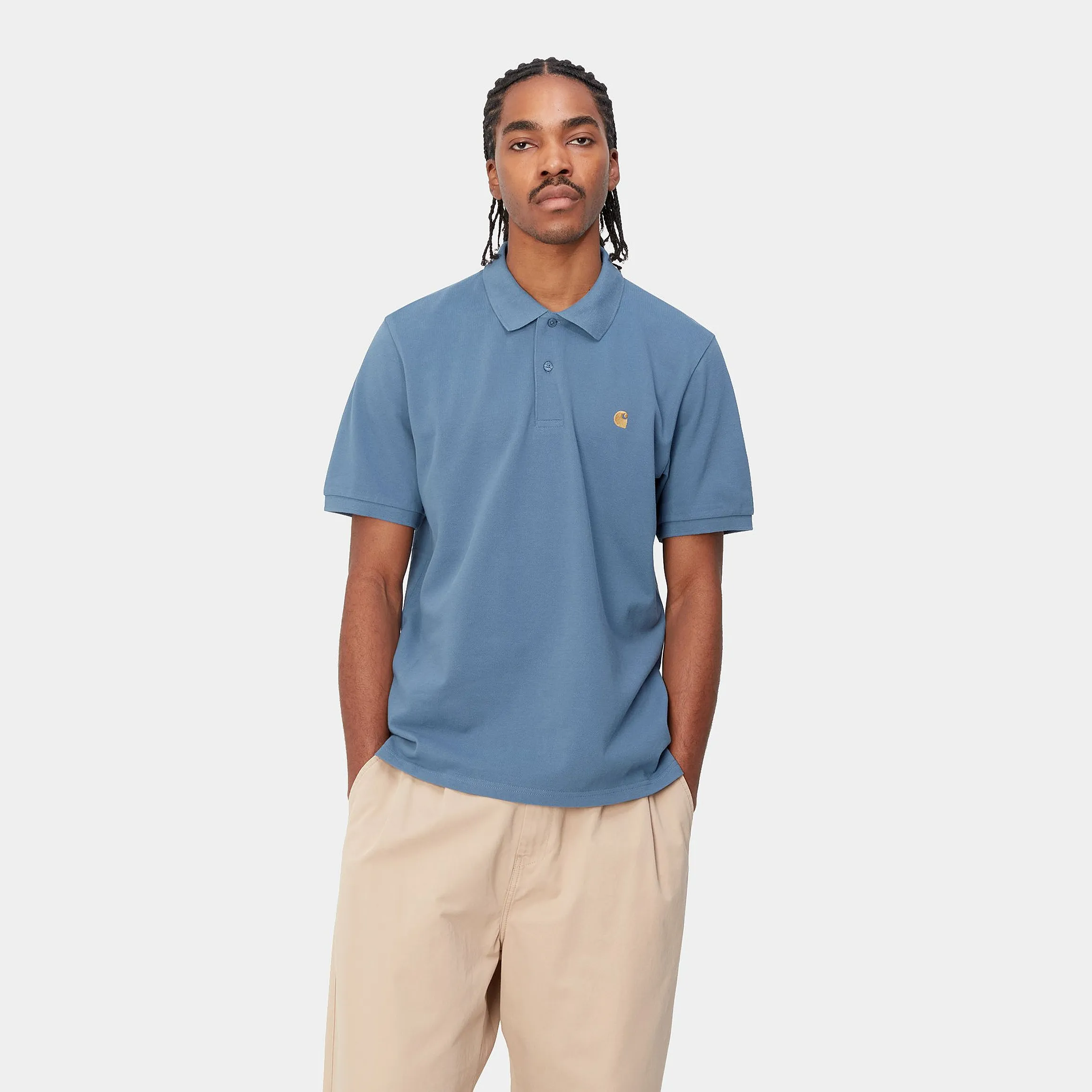 Carhartt SS Chase Pique Polo charm blue