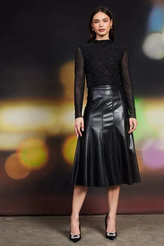 Carmen Leather Skirt