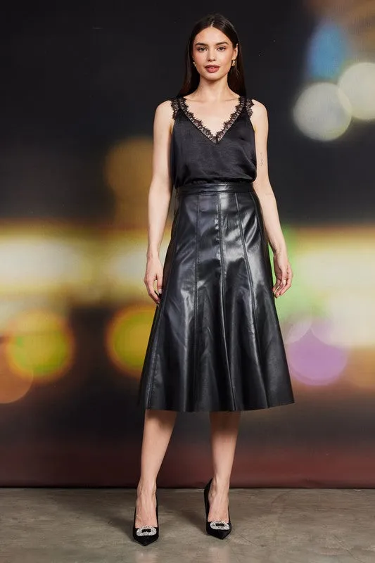 Carmen Leather Skirt