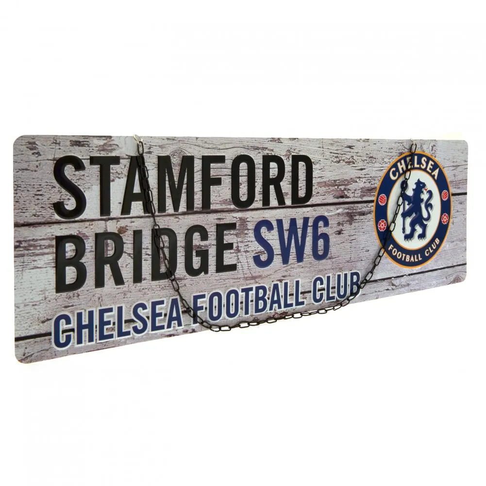 Chelsea FC Rustic Garden Sign