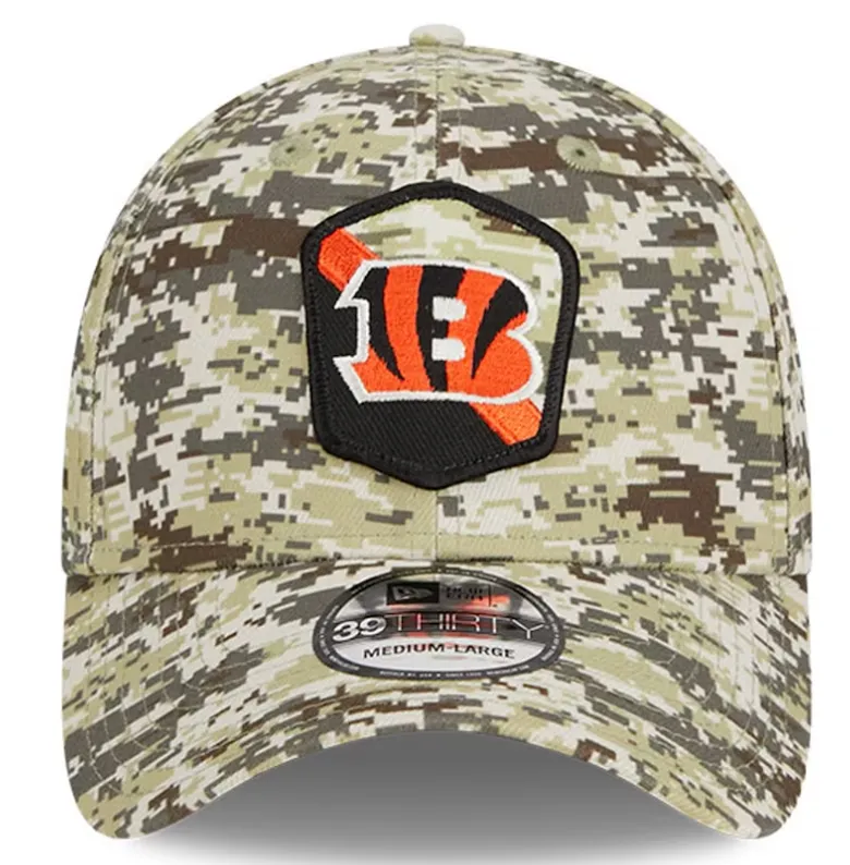 Cincinnati Bengals New Era 2023 Salute To Service 39THIRTY Flex Hat - Camo