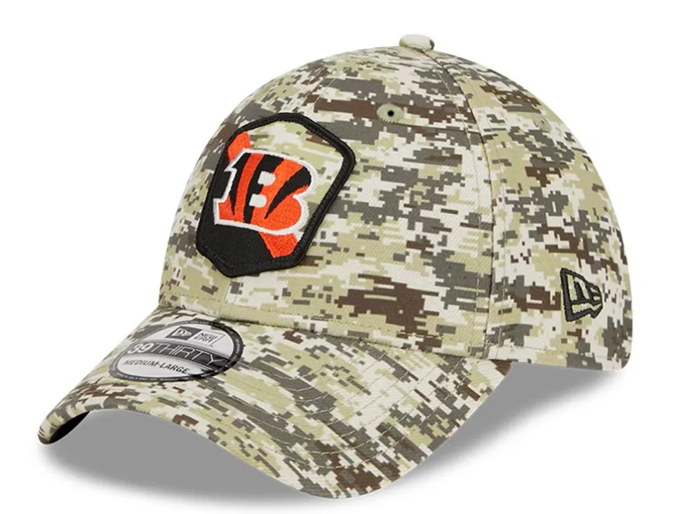 Cincinnati Bengals New Era 2023 Salute To Service 39THIRTY Flex Hat - Camo