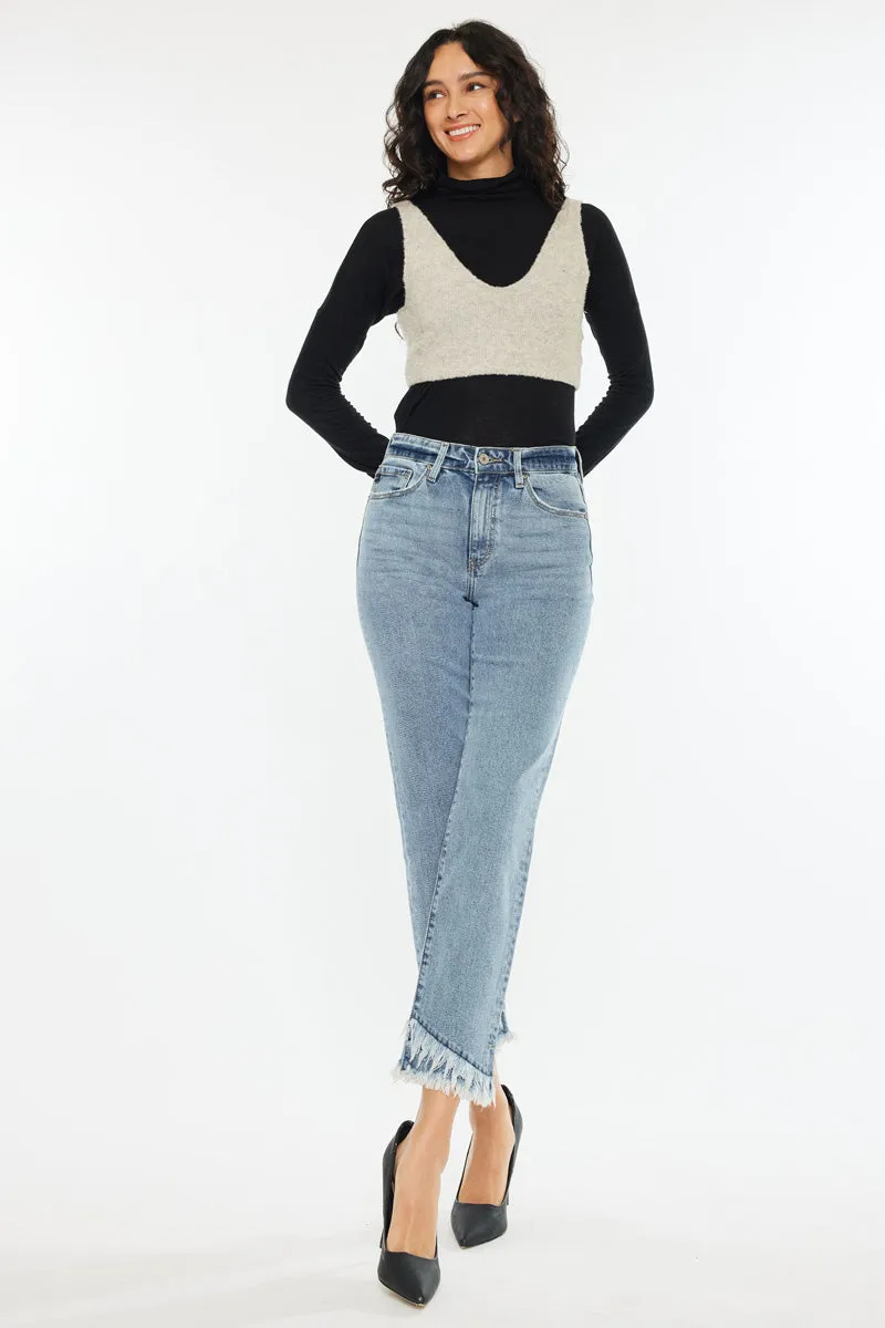 Clover High Rise Straight Fit Leg Jeans