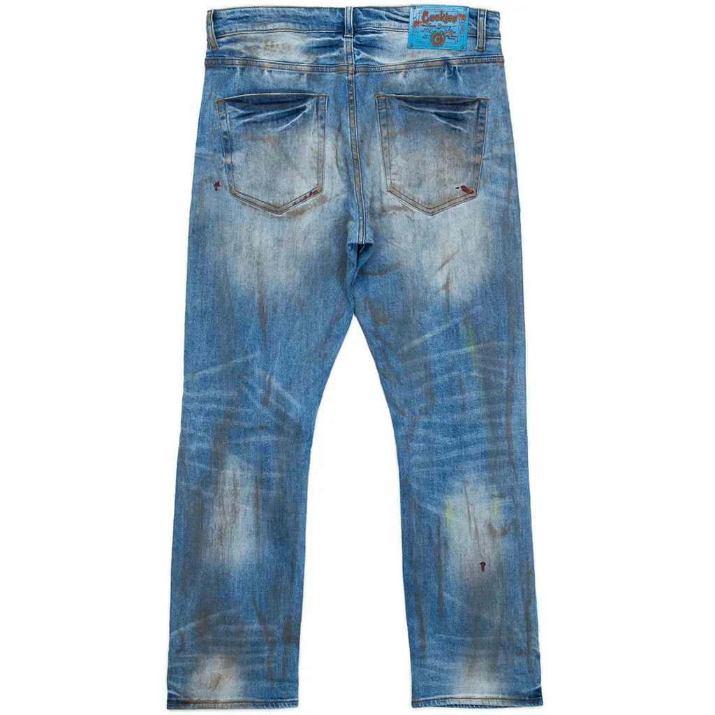 Core Modern Slim Light Destroyed Indigo Denim Jeans