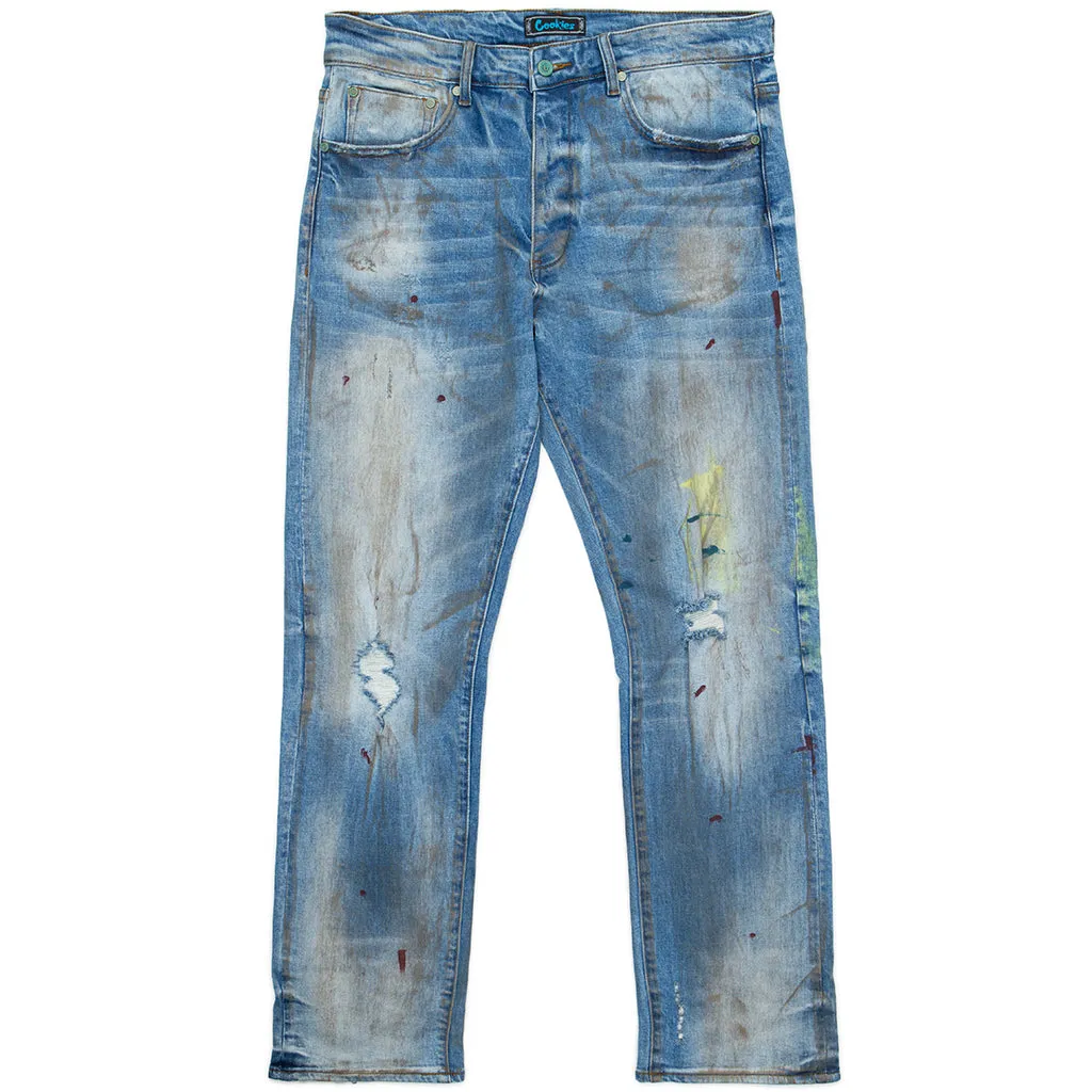 Core Modern Slim Light Destroyed Indigo Denim Jeans