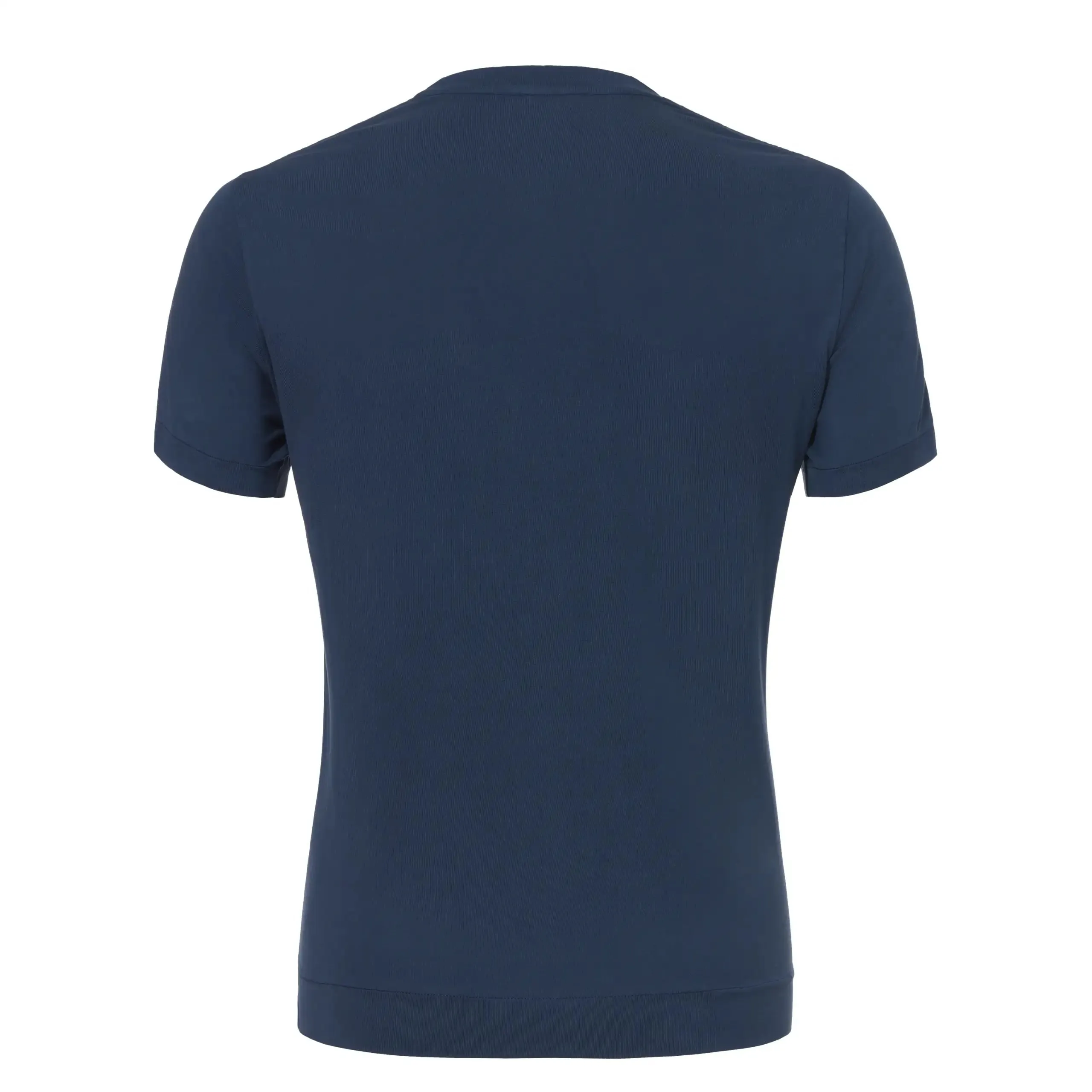 Cotton Crew-Neck T-Shirt in Dark Blue