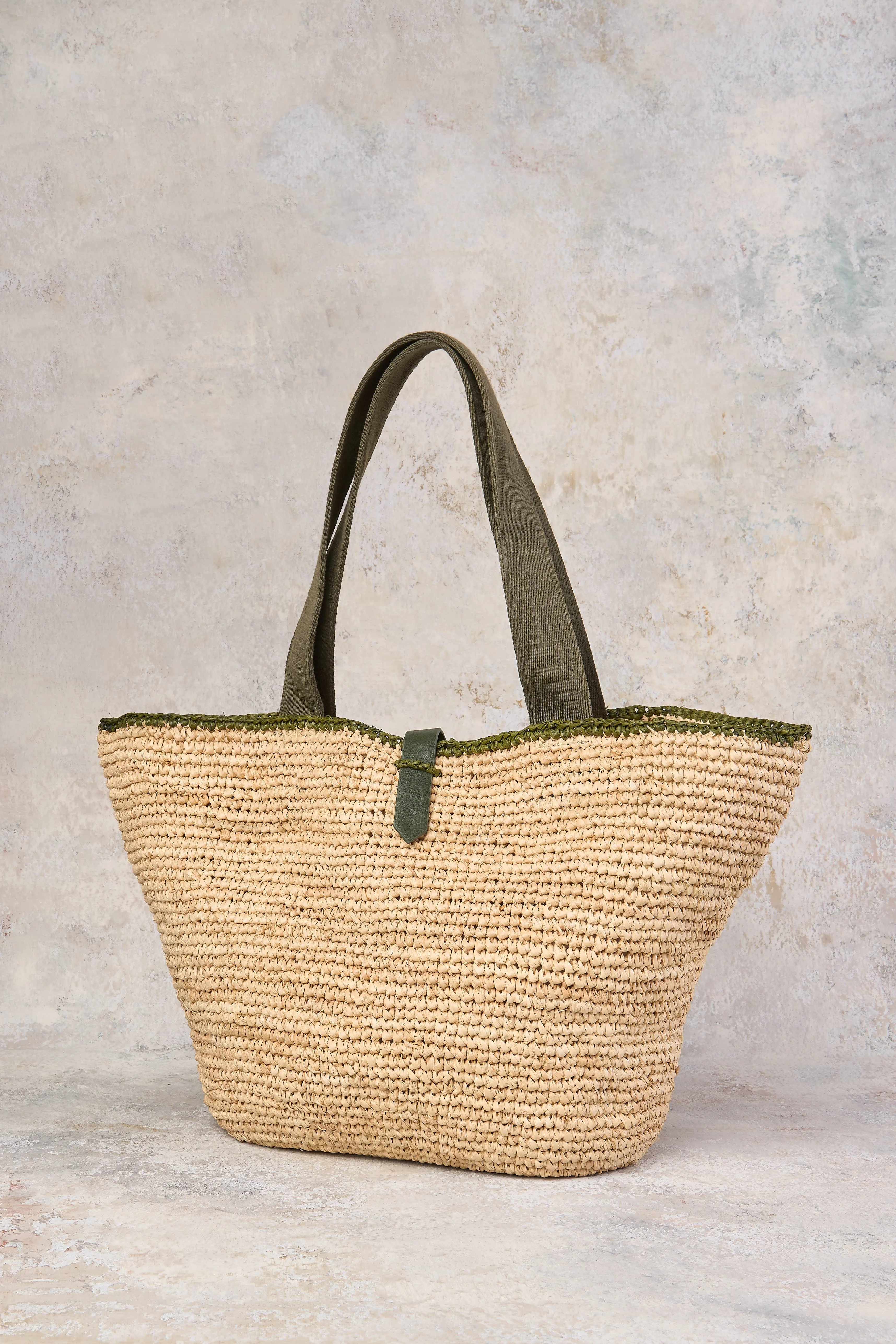 Crochet Raffia Woven Basket