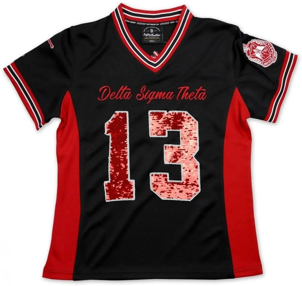 Delta Sigma Theta M10 Football Jersey Black