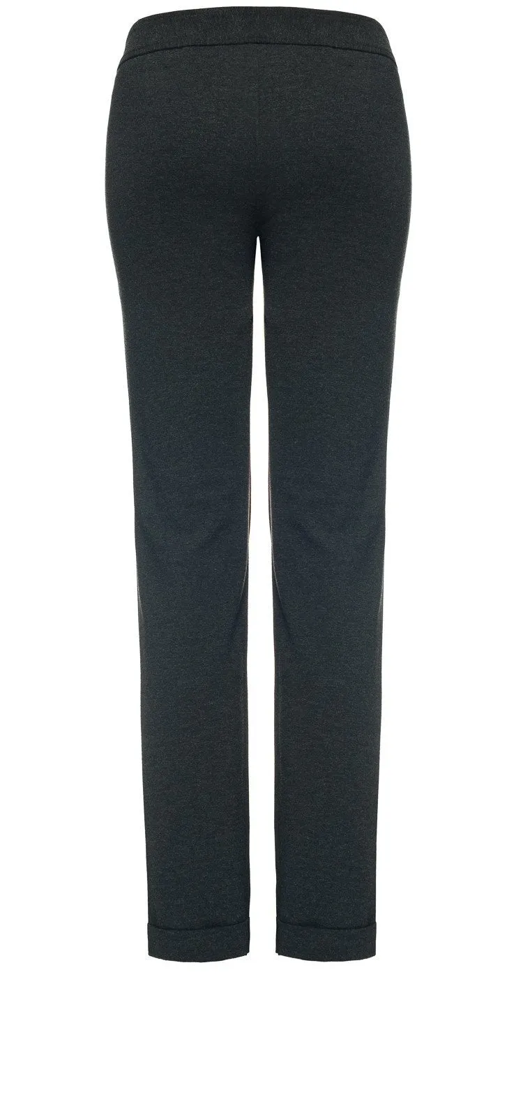 Denise Slim Cuffed Ankle Jeans Grey Jersey | Charcoal