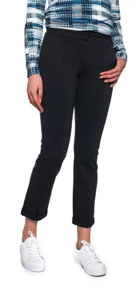 Denise Slim Cuffed Ankle Jeans Grey Jersey | Charcoal