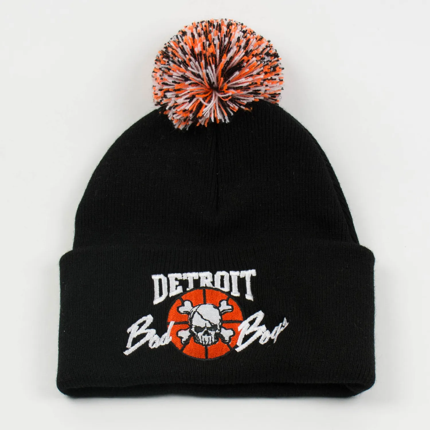 Detroit Bad Boys Multi-colored Pom Beanie