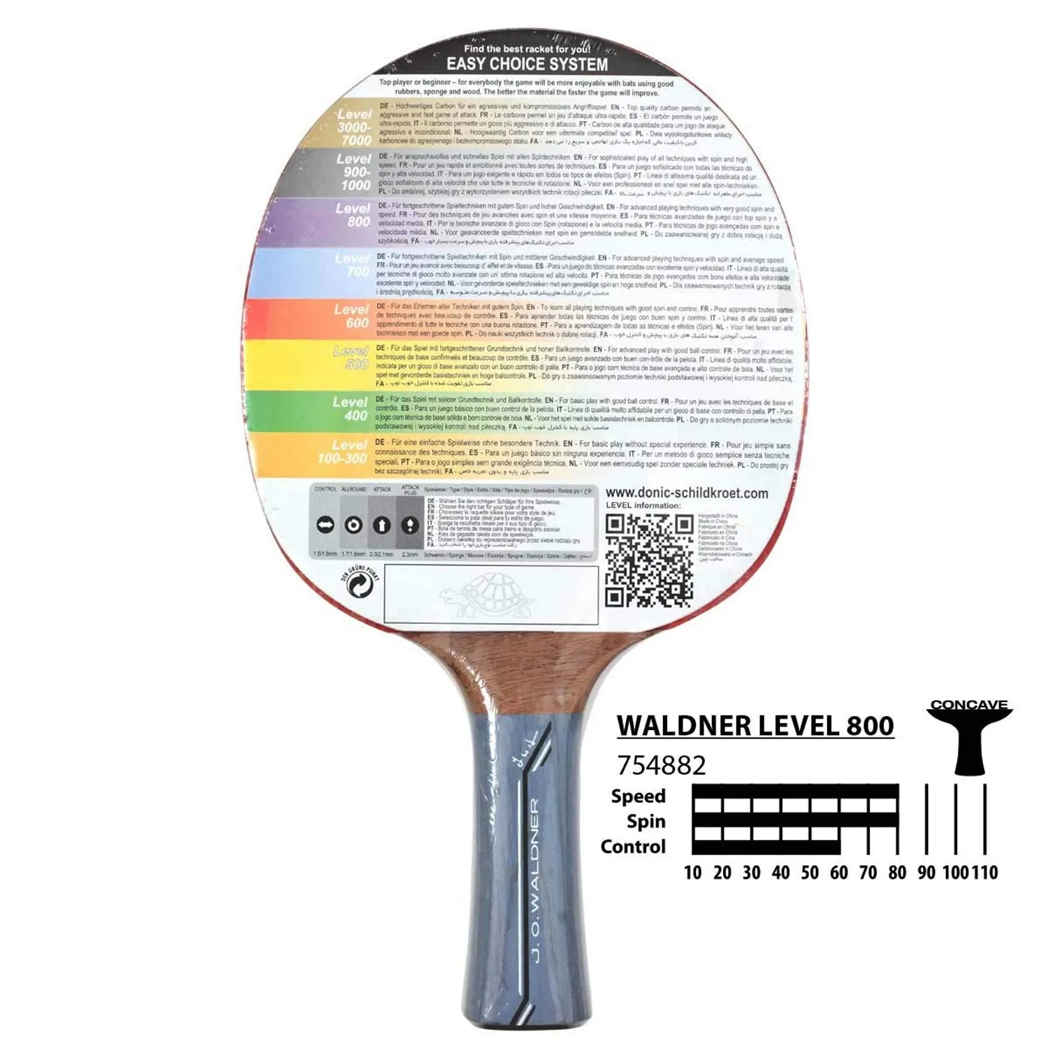 Donic Waldner 800 Table Tennis Bat with cover