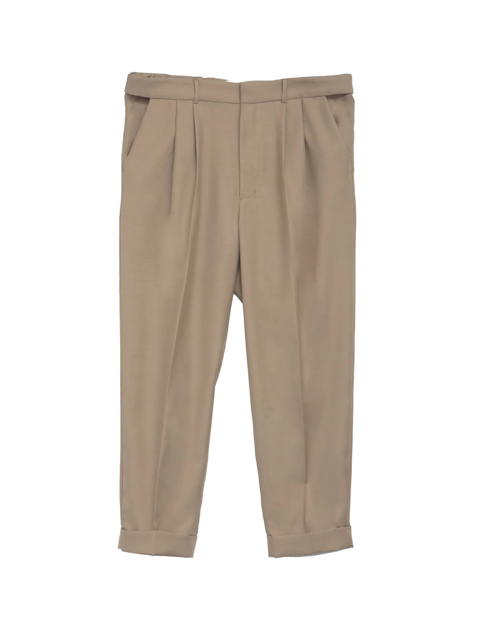 Drayton Pleat Front Pant- Khaki