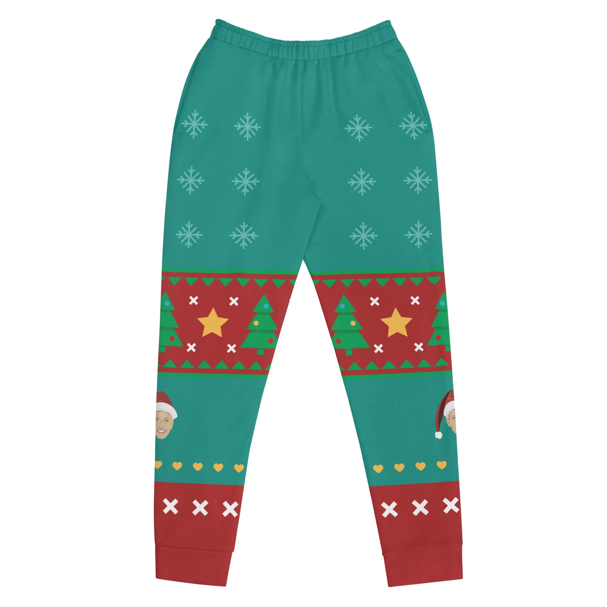 Ellen's Holiday Emoji All Over Joggers (Teal)