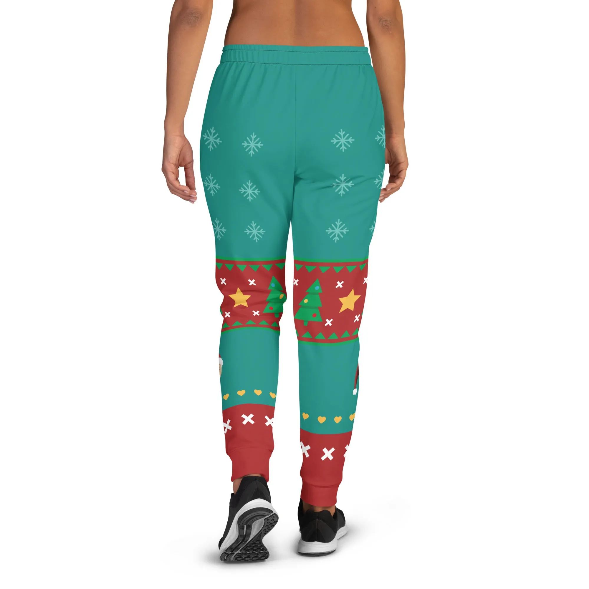 Ellen's Holiday Emoji All Over Joggers (Teal)