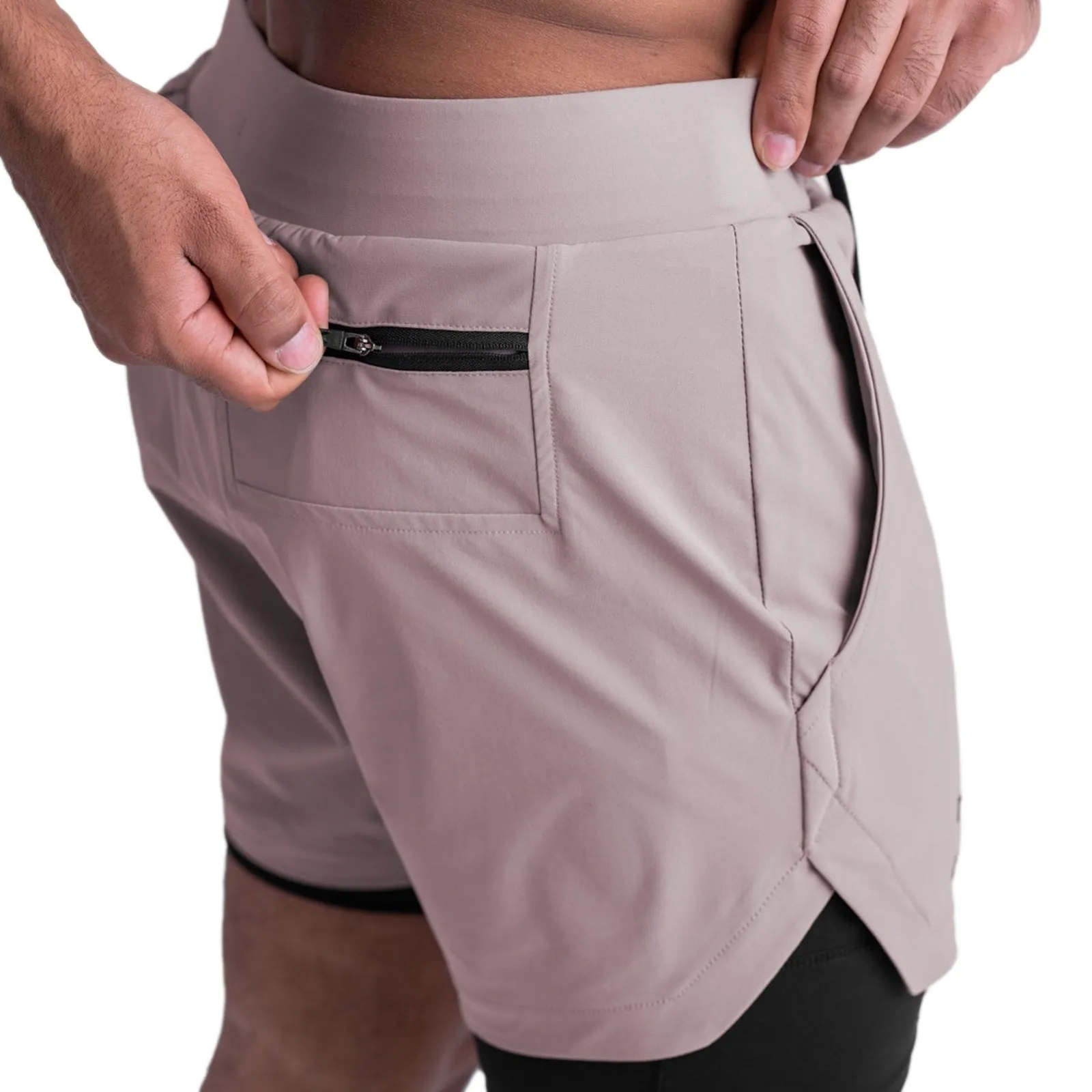 ESSENTIAL QUICKDRY POCKET 2 IN 1 7'' INSEAM RUNNING SHORTS