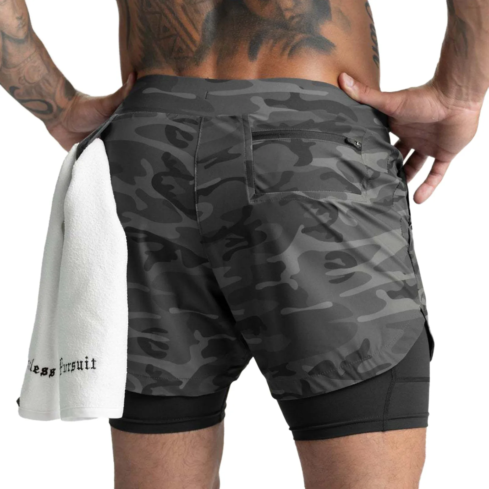 ESSENTIAL QUICKDRY POCKET 2 IN 1 7'' INSEAM RUNNING SHORTS