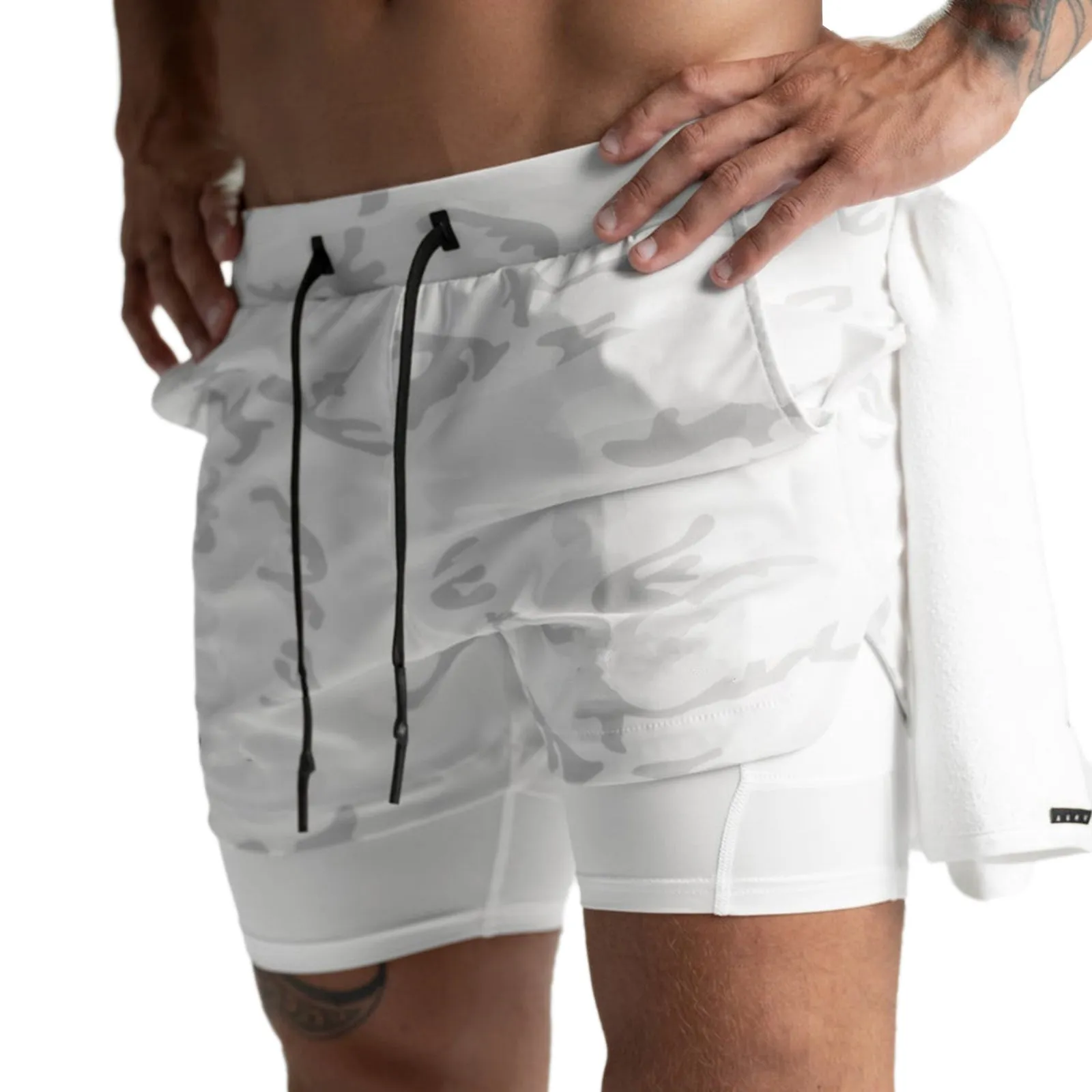 ESSENTIAL QUICKDRY POCKET 2 IN 1 7'' INSEAM RUNNING SHORTS