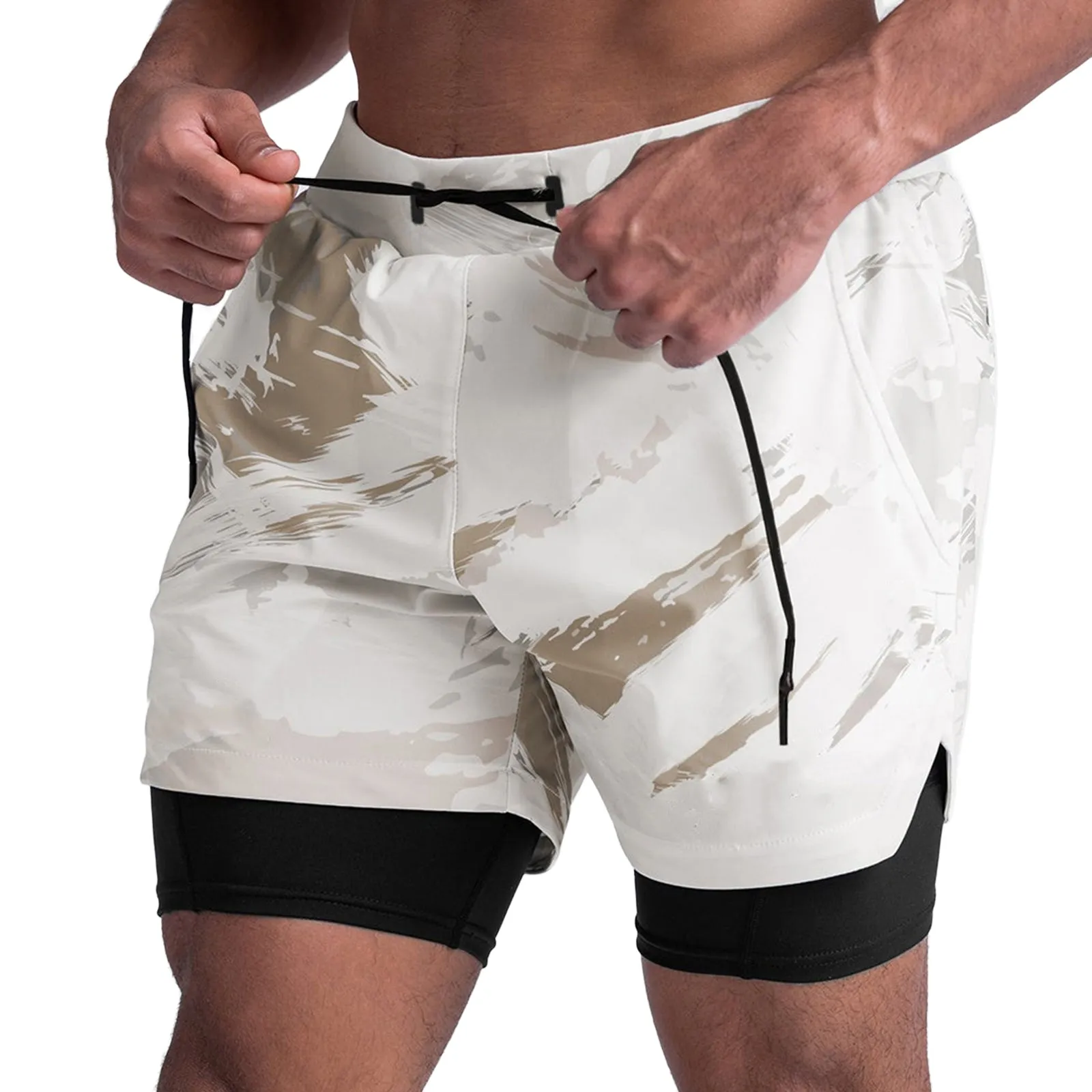 ESSENTIAL QUICKDRY POCKET 2 IN 1 7'' INSEAM RUNNING SHORTS