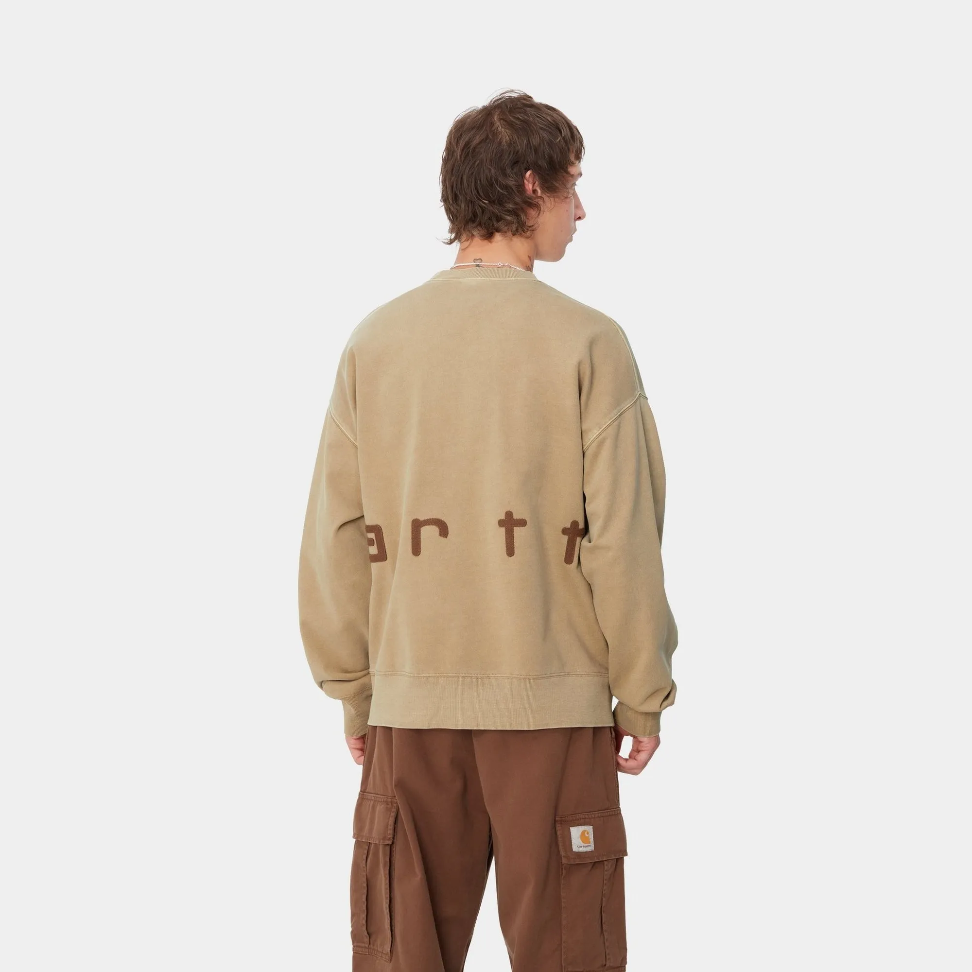 Felt Script Sweatshirt | Peanut / Tobacco