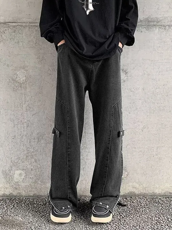 Flipper Zipper Street Style Baggy Jeans