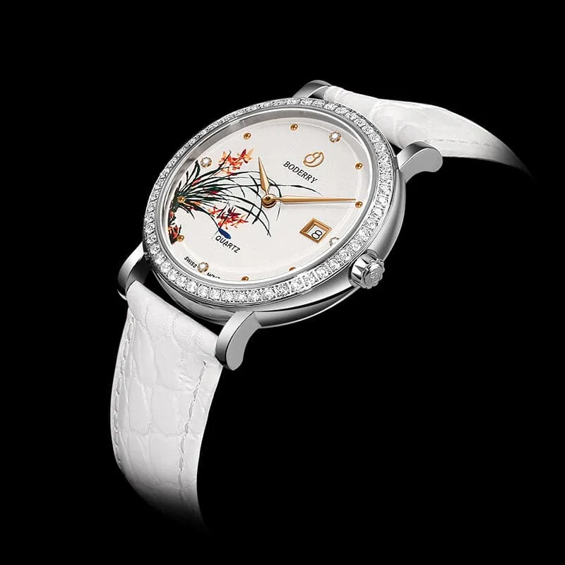 FLOWER - Swiss Quartz Movement Watch | Silver & Orchid