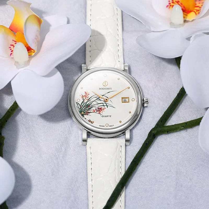 FLOWER - Swiss Quartz Movement Watch | Silver & Orchid