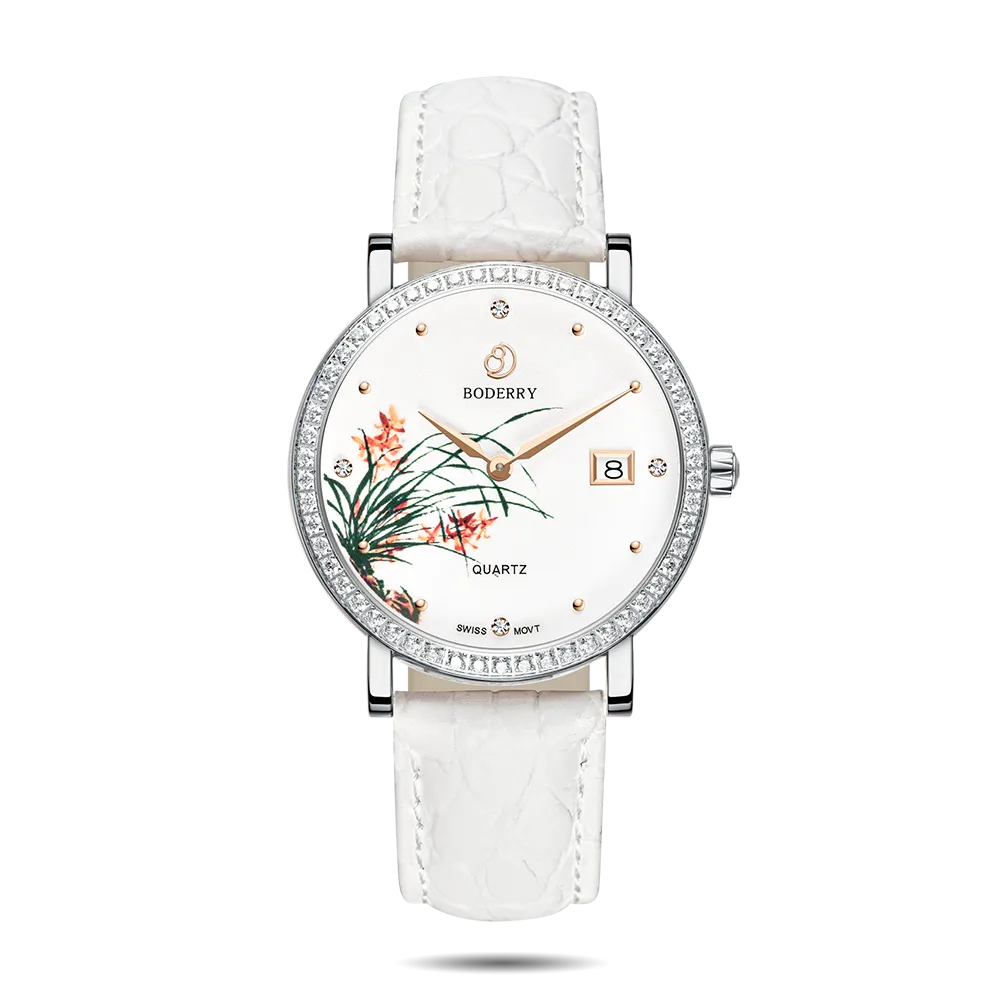 FLOWER - Swiss Quartz Movement Watch | Silver & Orchid