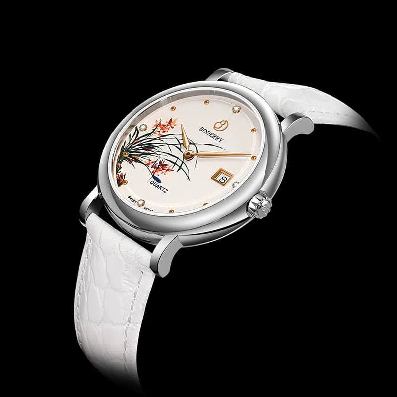 FLOWER - Swiss Quartz Movement Watch | Silver & Orchid