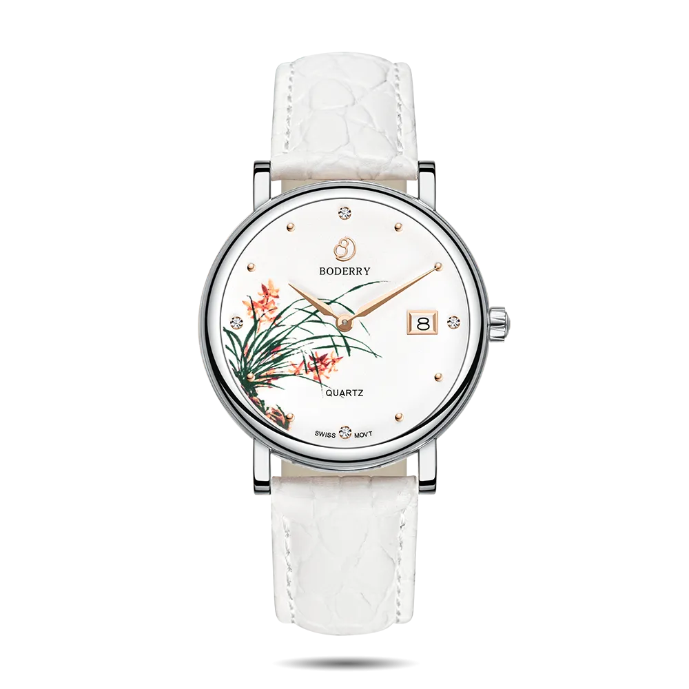 FLOWER - Swiss Quartz Movement Watch | Silver & Orchid