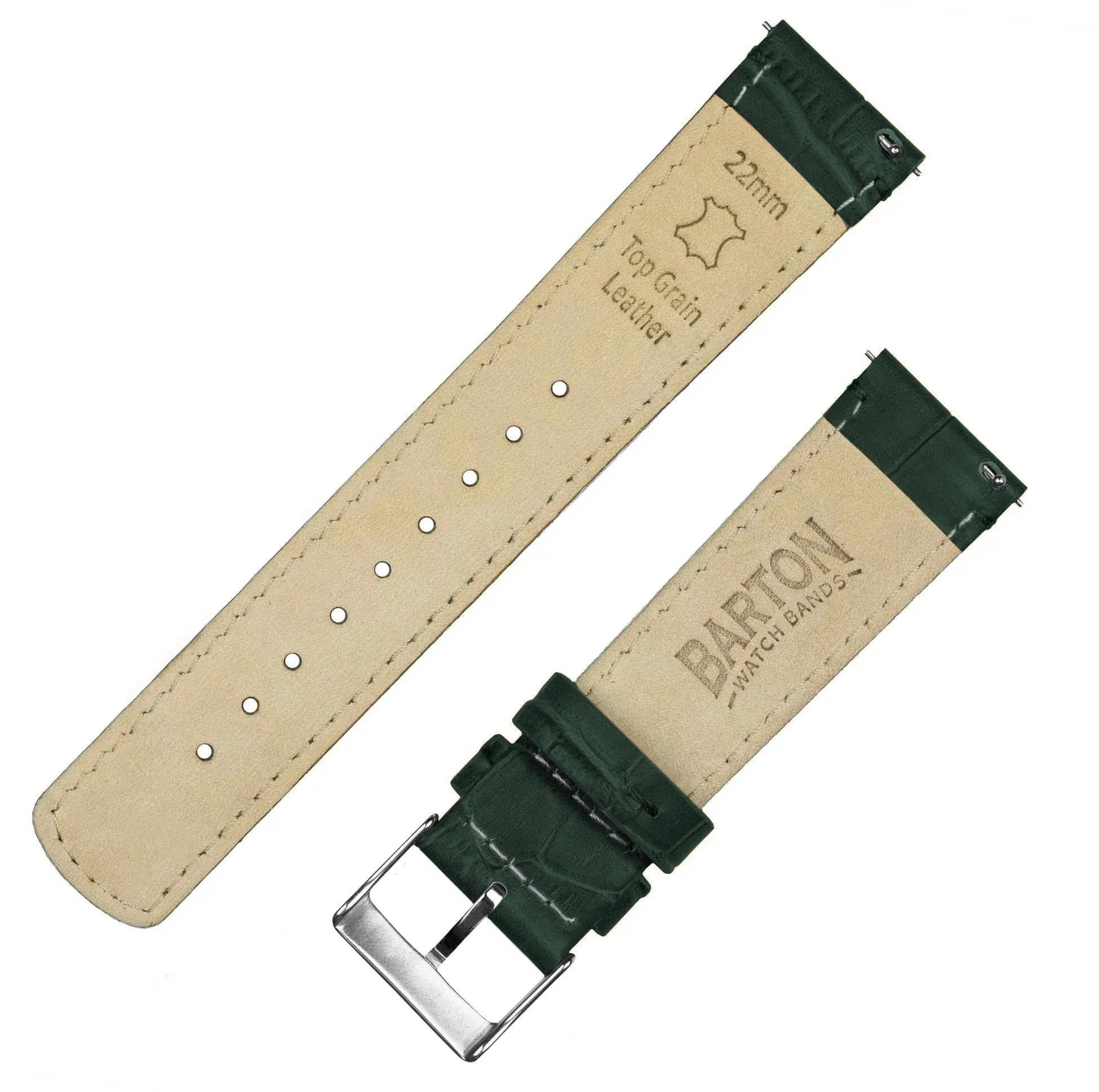 Fossil Q Forest Green Alligator Grain Leather Watch Band