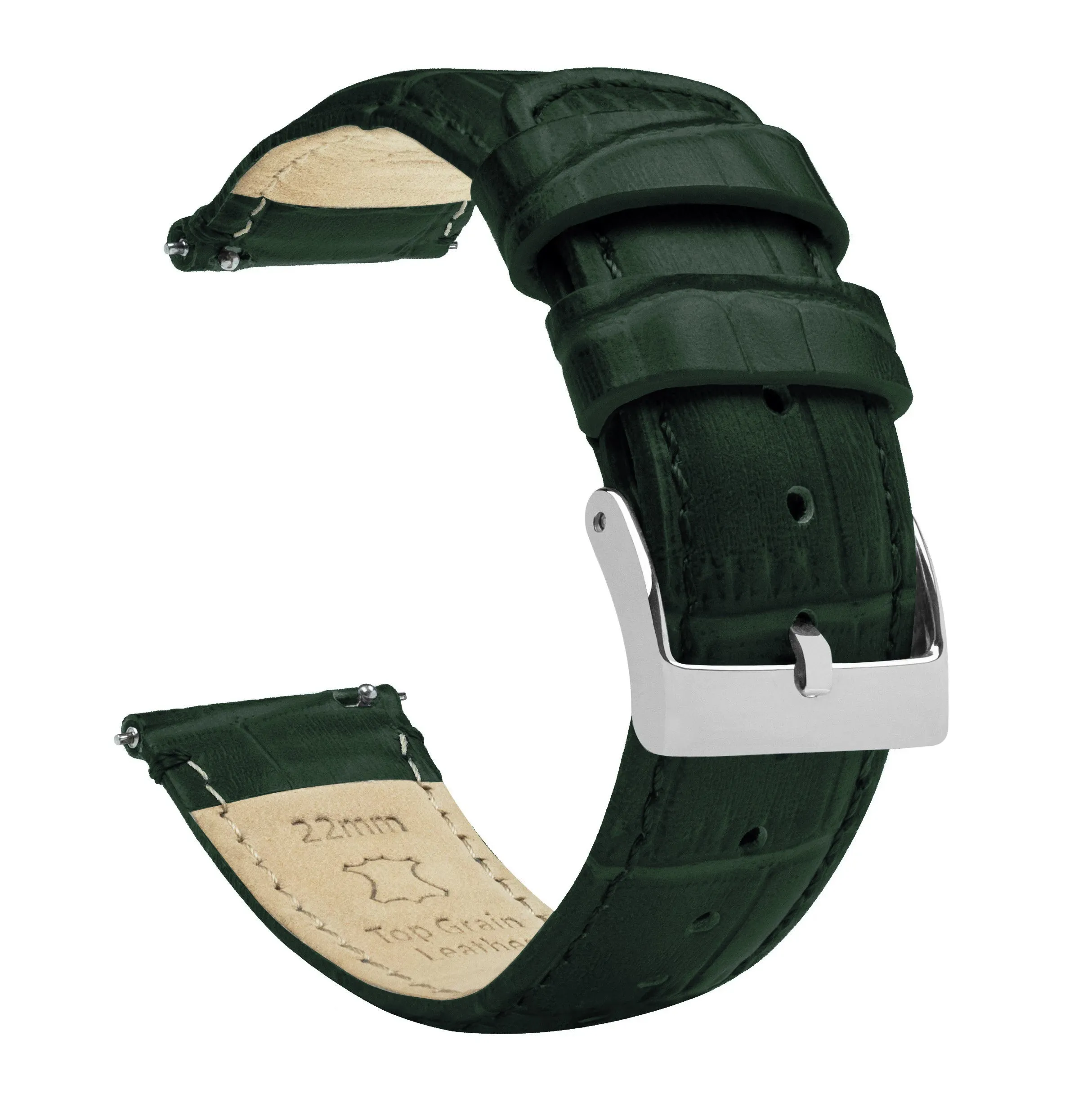 Fossil Q Forest Green Alligator Grain Leather Watch Band