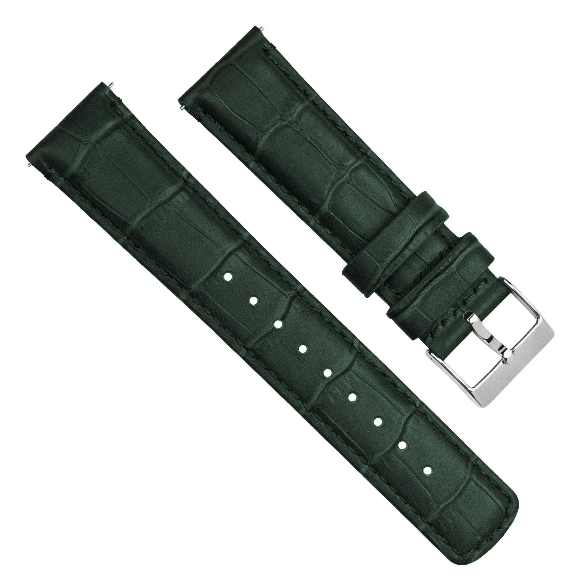 Fossil Q Forest Green Alligator Grain Leather Watch Band