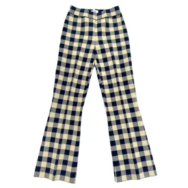 Gingham Kick Pant - Navy