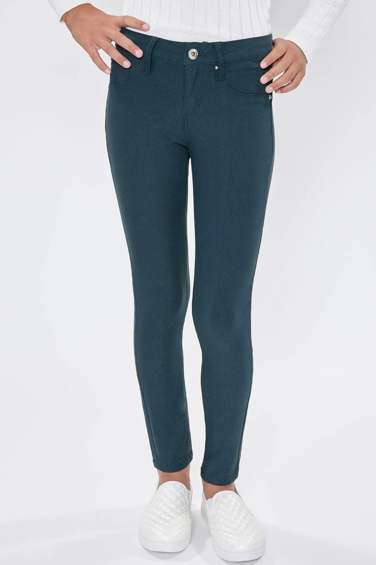 Girls' Stretch Skinny School Color Pants