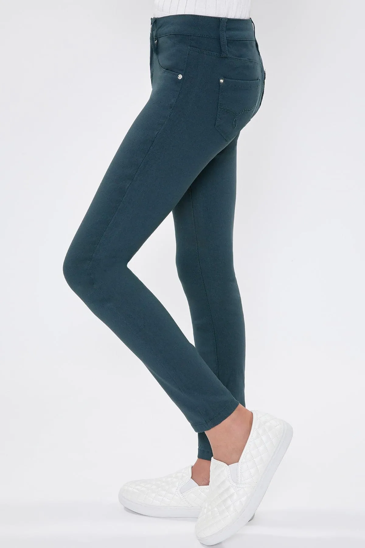 Girls' Stretch Skinny School Color Pants