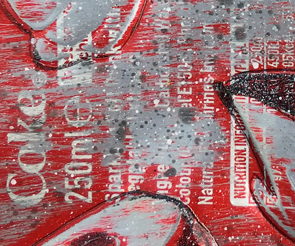 Hand Signed PRINT by Chris Duncan - RUNNING BUGS on COKE can