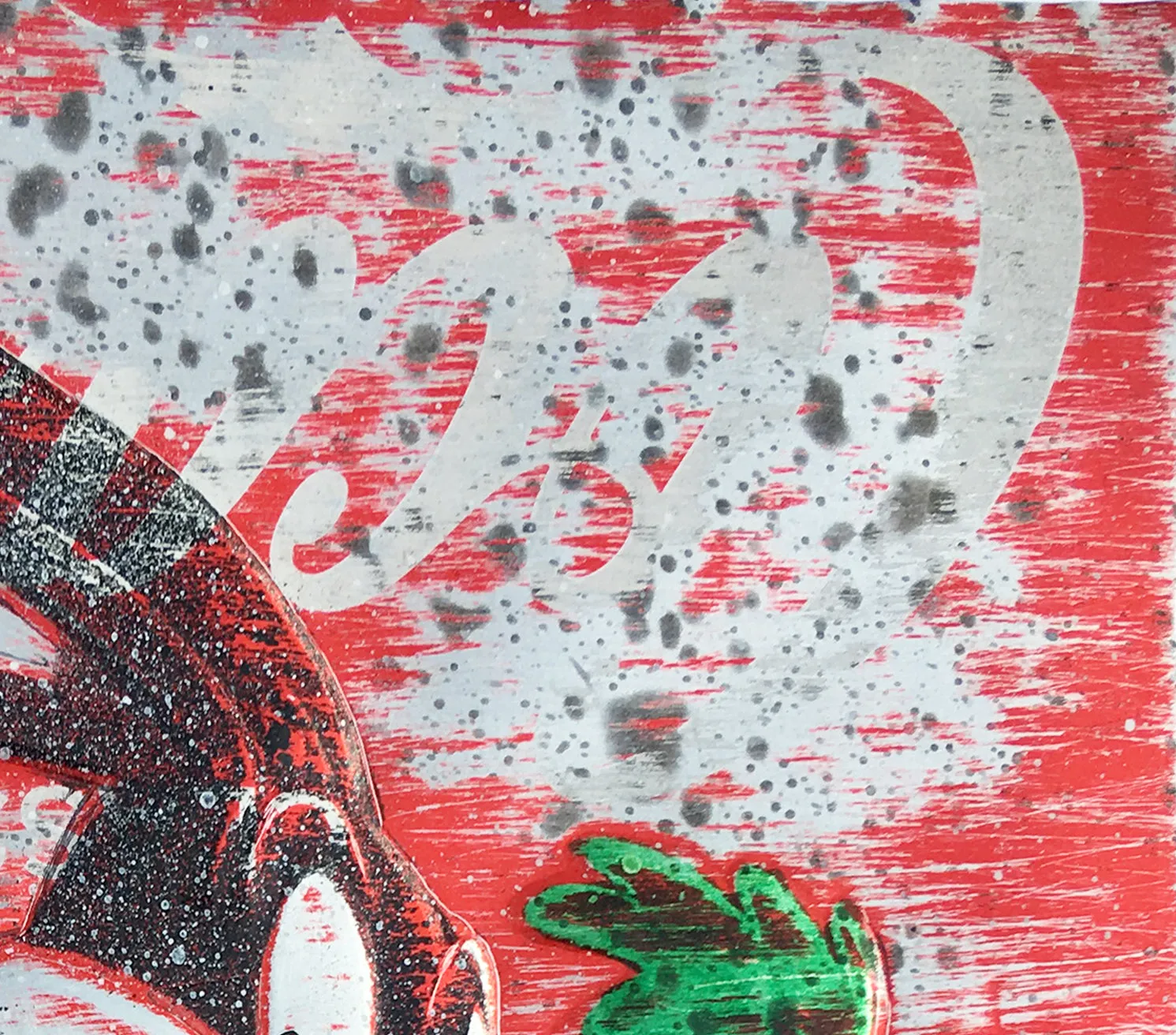 Hand Signed PRINT by Chris Duncan - RUNNING BUGS on COKE can