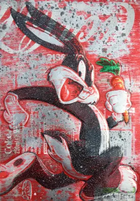 Hand Signed PRINT by Chris Duncan - RUNNING BUGS on COKE can