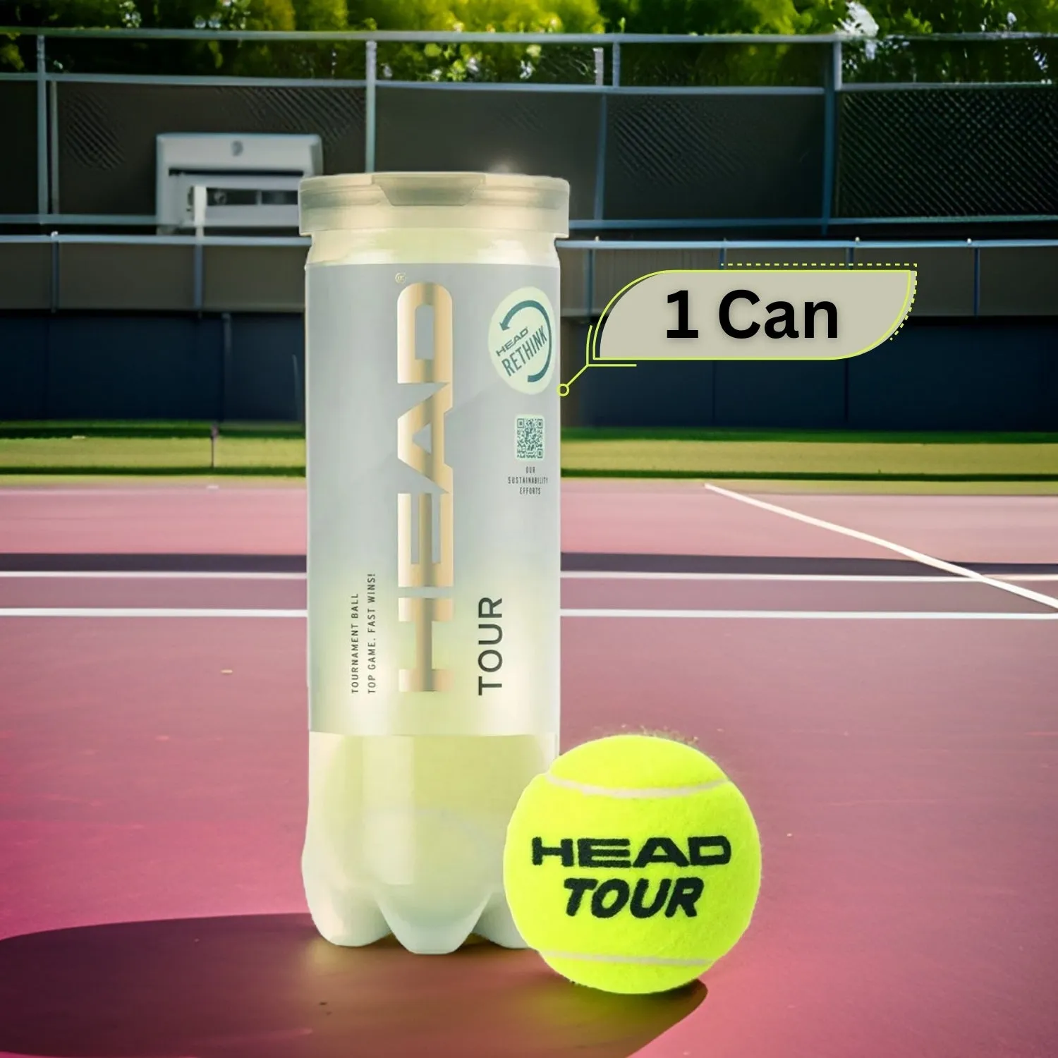 Head Tour Tennis Balls Can (1 Can)