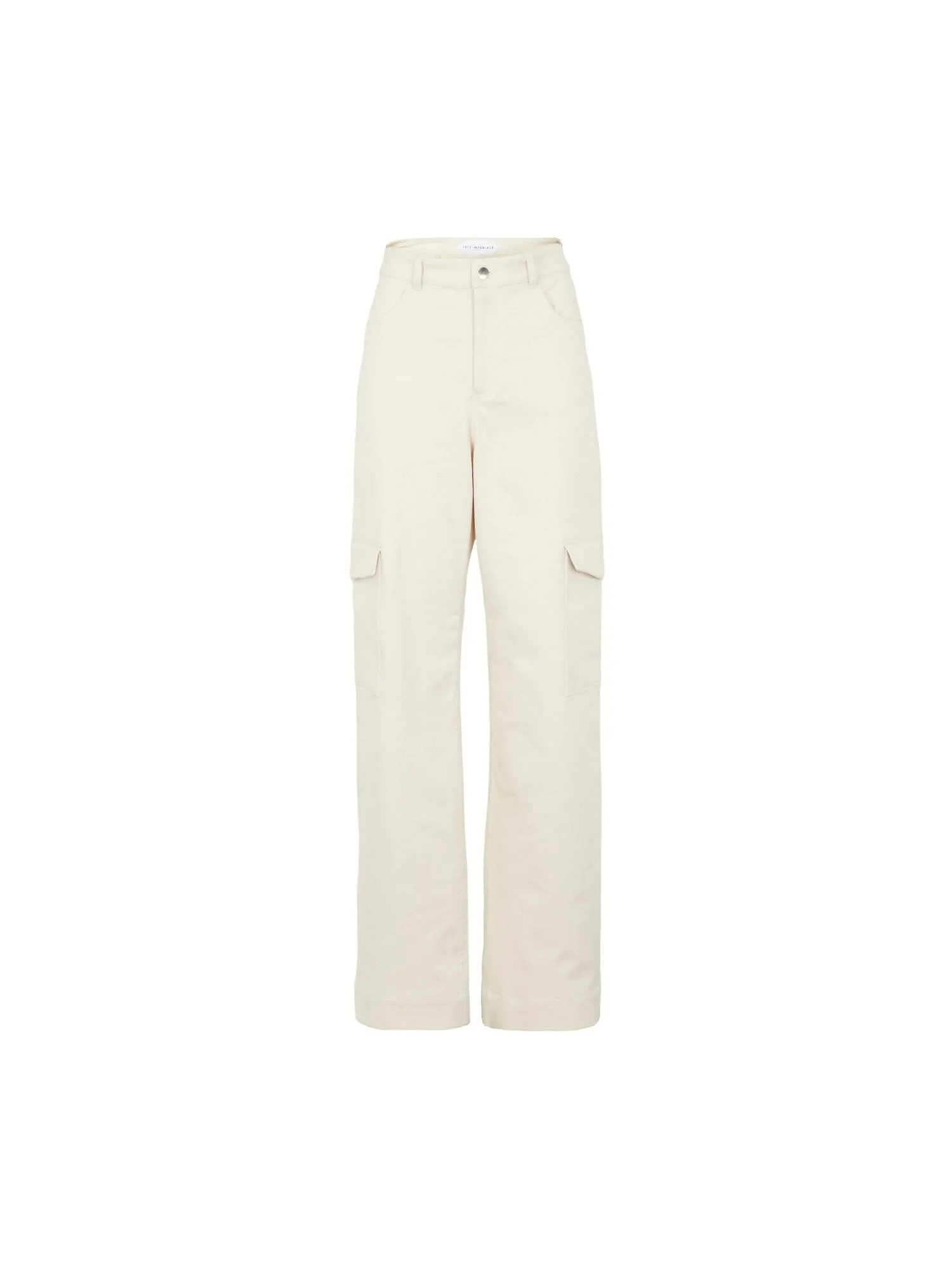 HEALY - Pantalon cargo en denim Oeko Tex Ecru