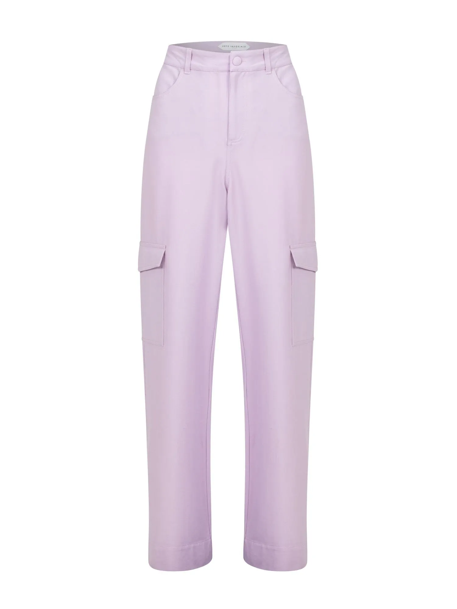 HEALY - Pantalon cargo en twill de laine Oeko Tex stretch Orchid Bloom